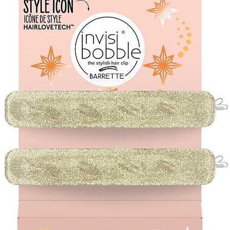 INVISIBOBBLE BARRETTE TIME TO SHINE GLITTERALLY - ЗАКОЛКА ДЛЯ ВОЛОС (МЕРЦАЮЩИЙ ЗОЛОТОЙ)
