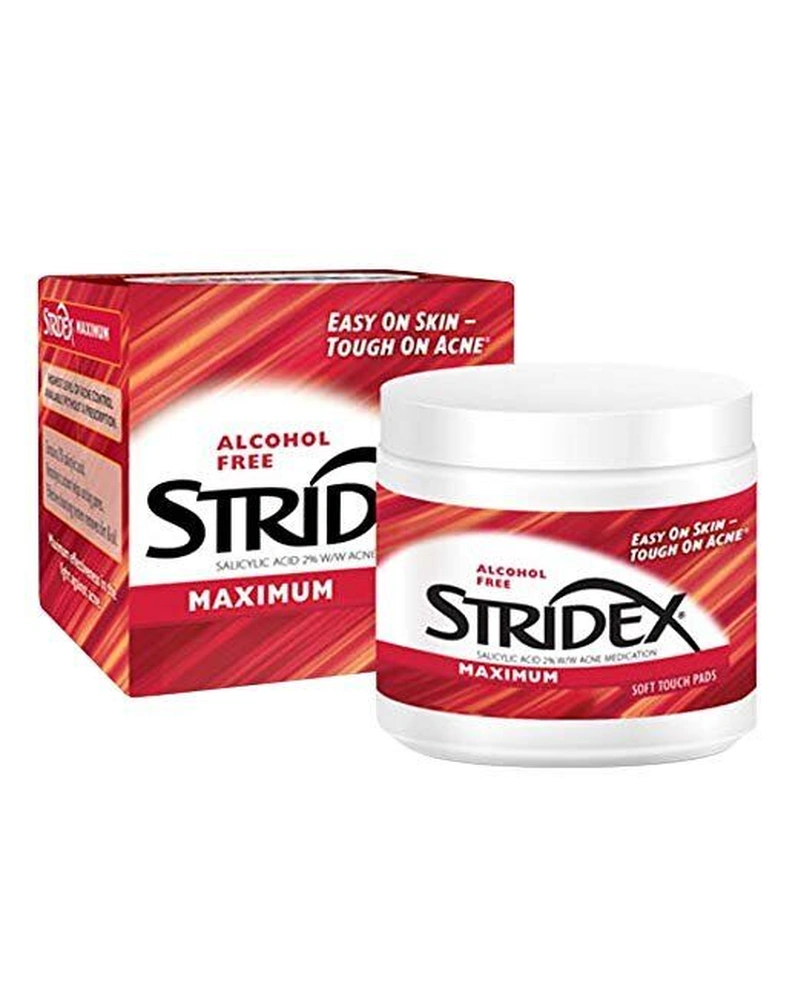 STRIDEX MAXIMUM WITH VITAMINS - СЕРВЕТКИ ВІД АКНЕ, ЧЕРВОНІ, 55ШТ