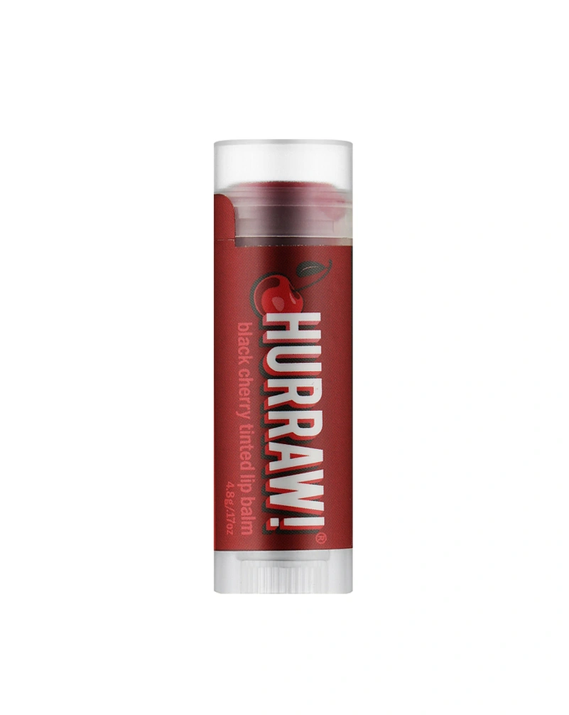 HURRAW! BLACK CHERRY TINTED LIP BALM - БАЛЬЗАМ ДЛЯ ГУБ "ЧЕРЕШНЯ", 4,8Г