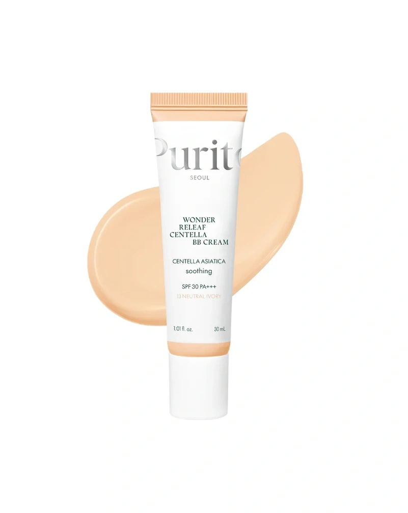 Вв крем з екстрактом центелли purito seoul wonder releaf centella bb cream №13 neutral ivory, 30 м