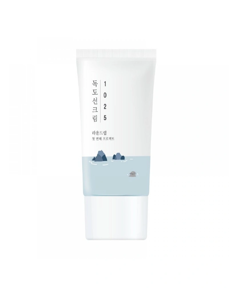 Солнцезащитный крем с морской водой round lab 1025 dokdo sunscreen, 50 мл