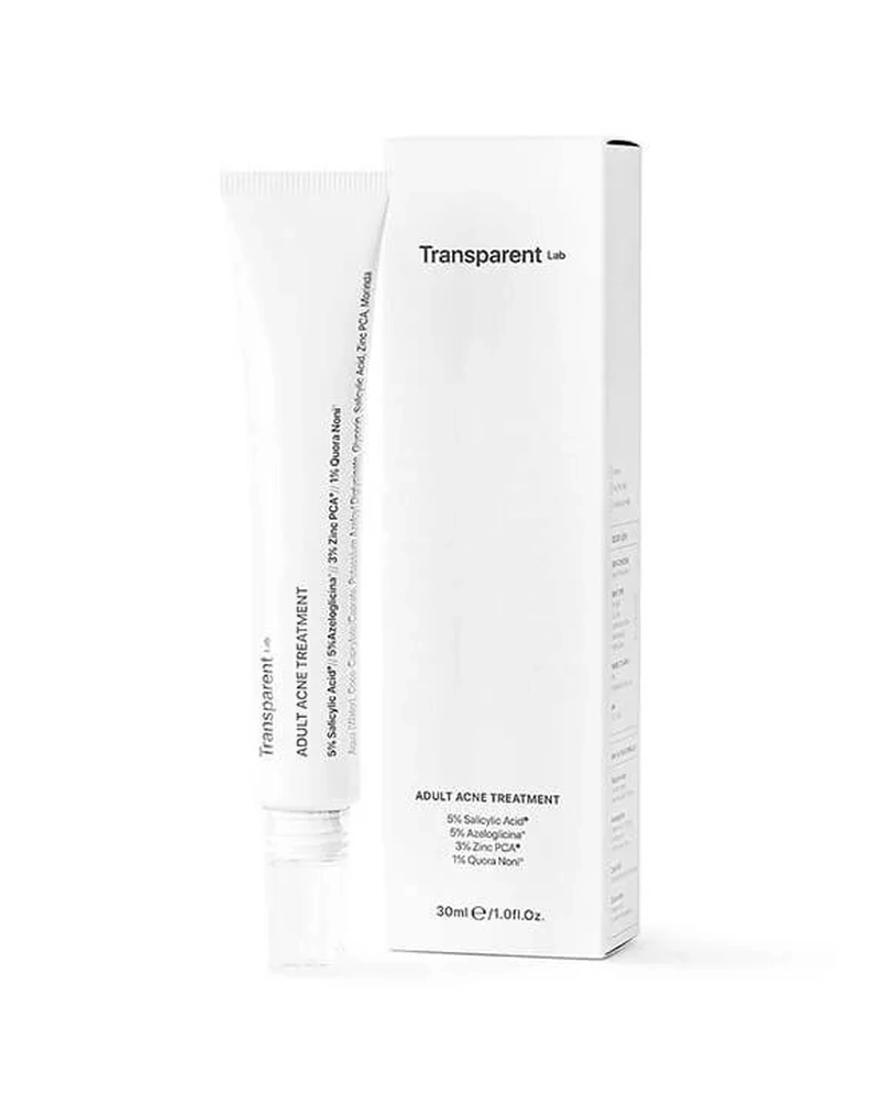 Нічний засіб від прищів transparent-lab adult acne treatment, 30 мл