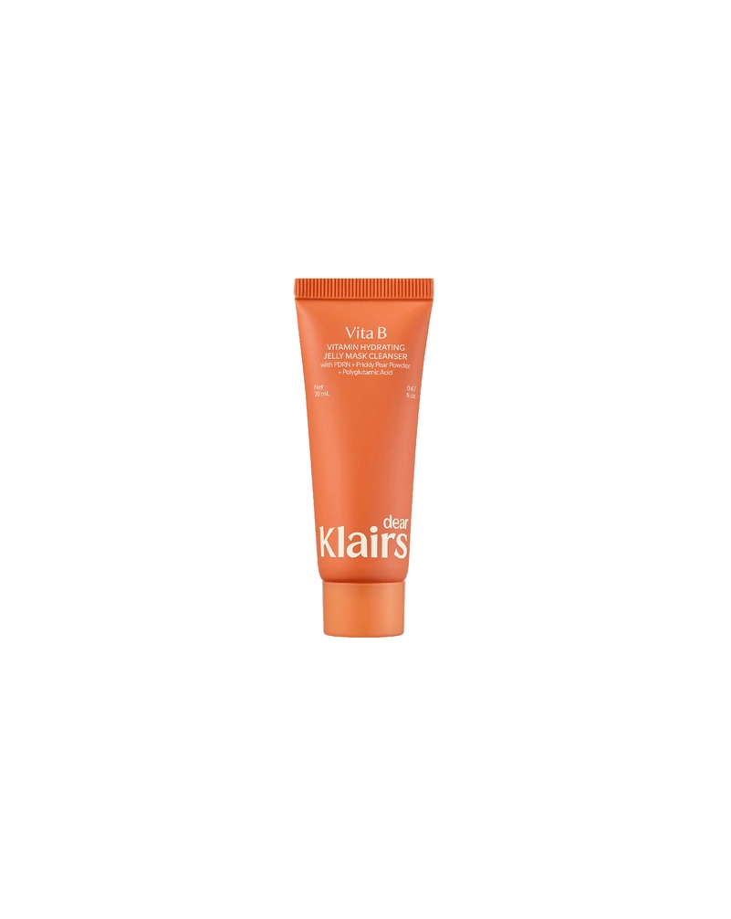 Вітамінна зволожувальна гель-маска для очищення обличчя dear, klairs vitamin hydrating jelly mask cleanser, 20 мл