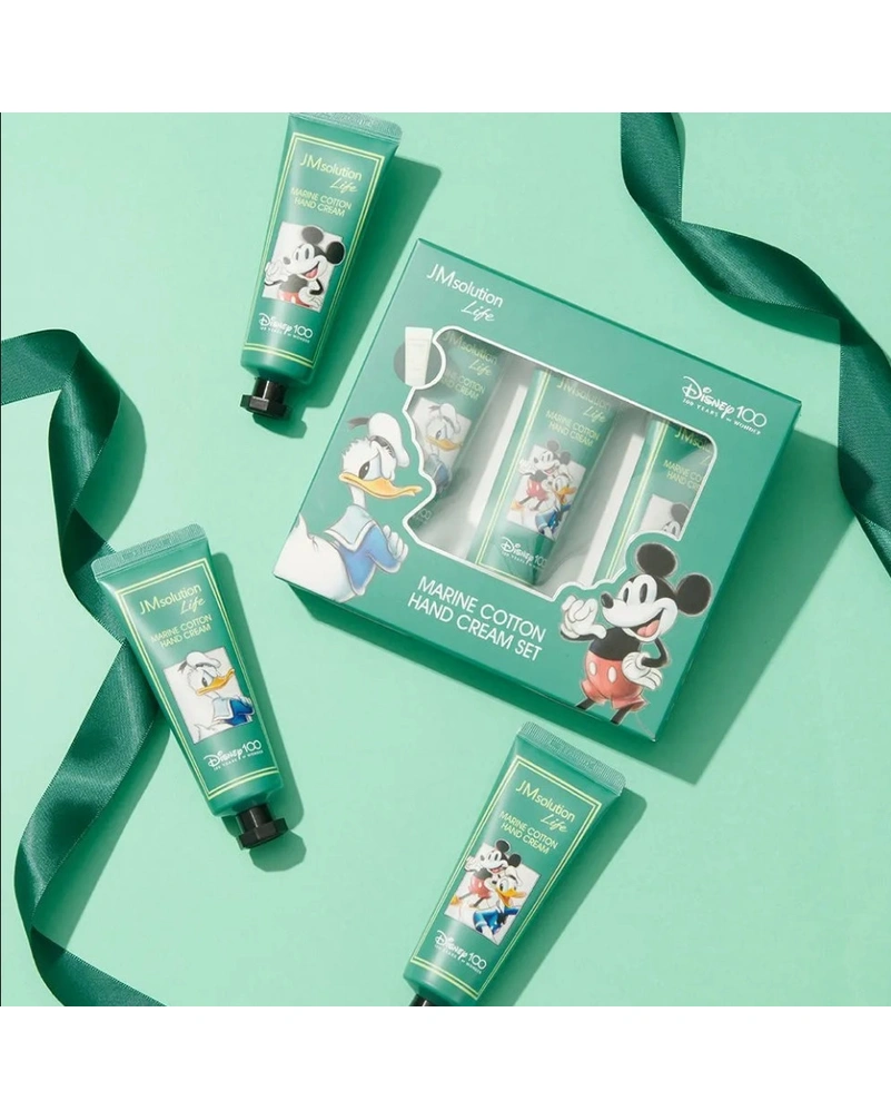 JMsolution Life Marine Life Marine Cotton Hand Cream Set Disney - Набір зволожувальних кремів для рук,3х50 мл.