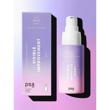 PSA VISIBLE IMPROVEMENT PEPTIDES & NIACINAMIDE SERUM -  СИРОВАТКА З ПЕПТИДАМИ ТА НІАЦИНАМІДОМ,30 МЛ.