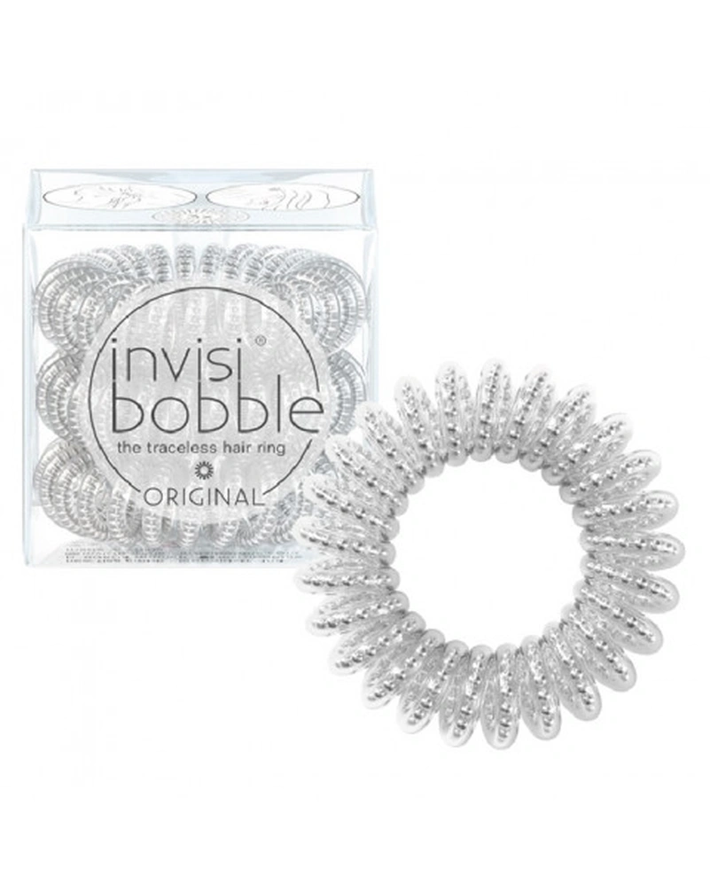 INVISIBOBBLE ORIGINAL Mother of Chrome - Резинка-браслет для волосся (мерехтливий прозорий),3 шт.