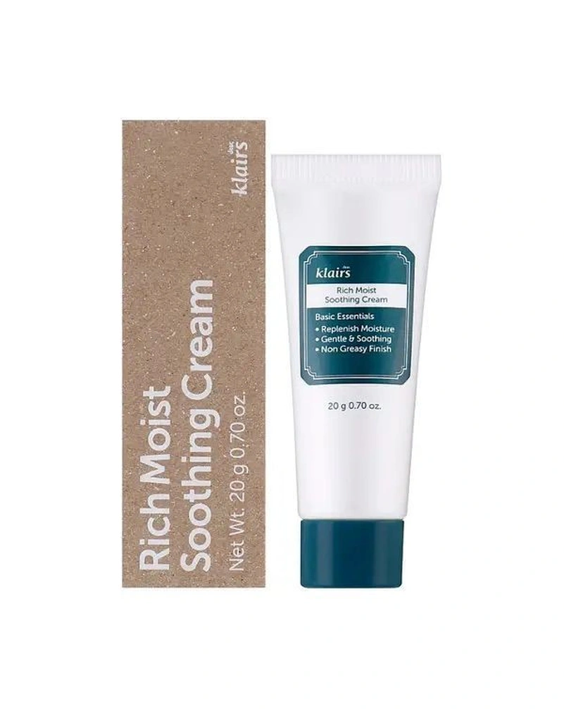 Крем для глибокого зволоження шкіри dear, klairs rich moist soothing cream, 20 мл