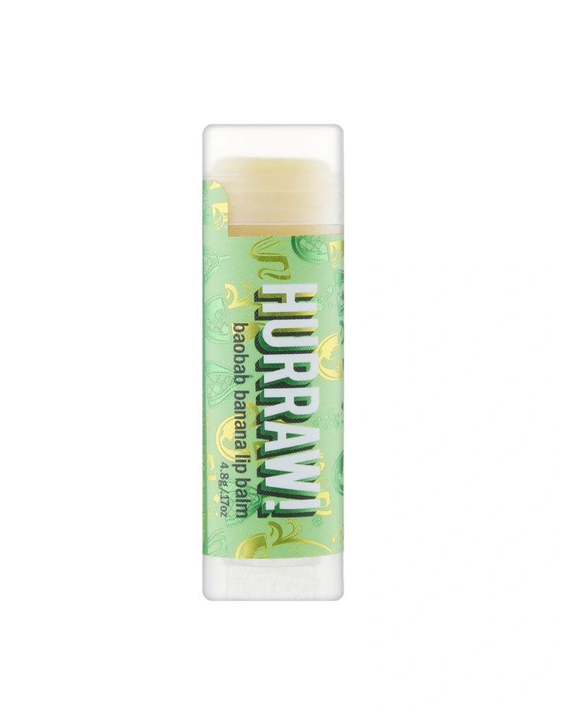 HURRAW! BAOBAB BANANA LIP BALM - БАЛЬЗАМ ДЛЯ ГУБ "БАОБАБ І БАНАН", 4,8Г