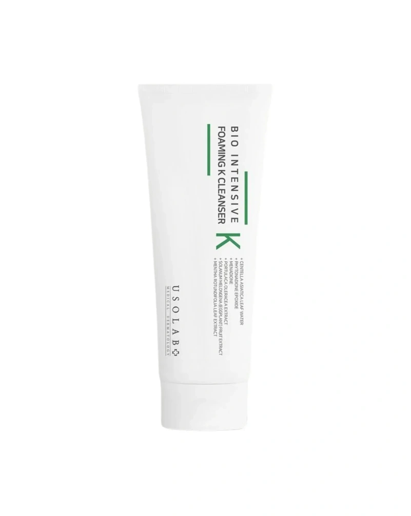 Делікатний засіб для вмивання з вітаміном к usolab bio intensive foaming k cleanser, 120 мл