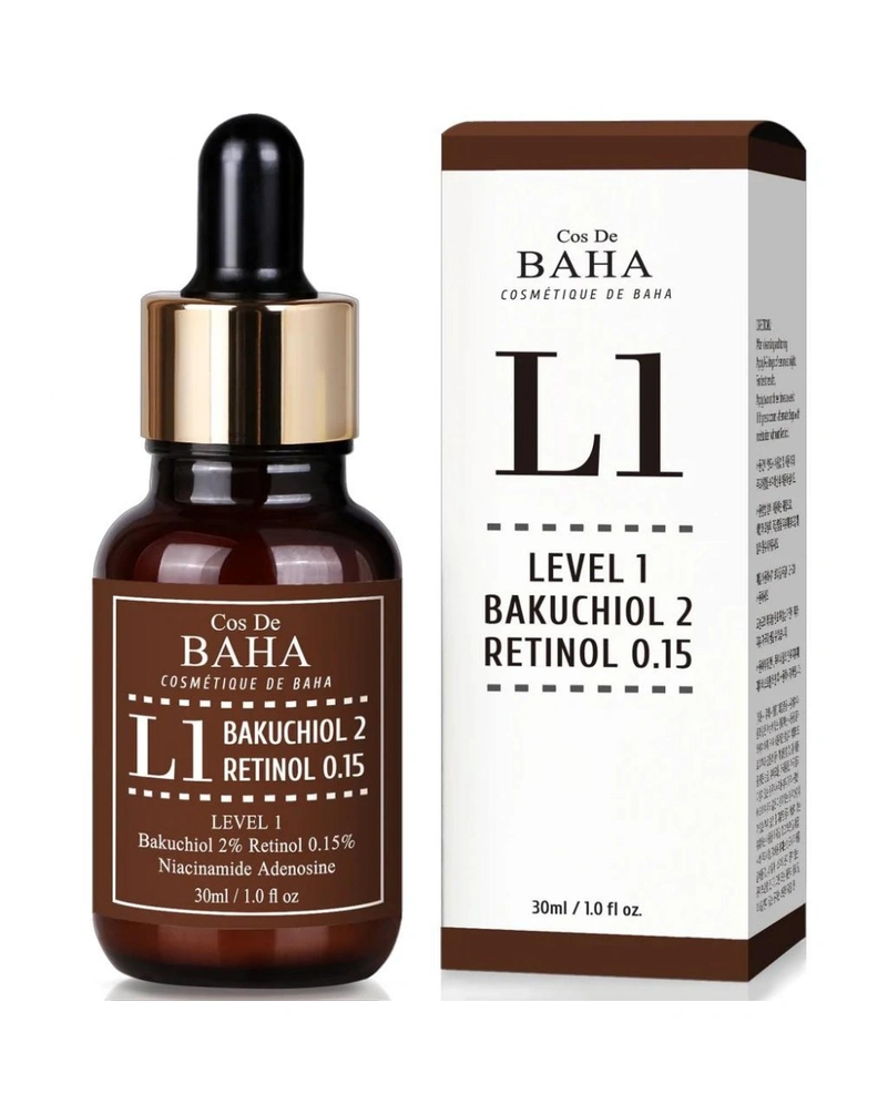 COS DE BAHA Bakuchiol 2% Serum with Retinol - Антивікова сироватка бакучіол та ретинол , 30 мл