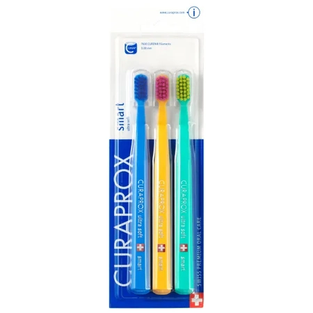 Набір дитячих ультра м'яких зубних щіток (3 шт. ,від 5 - 12 років) - Curaprox CS smart/3,ultra soft