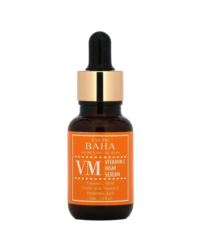 COS DE BAHA VITAMIN C MSM SERUM - СИРОВАТКА ДЛЯ ОБЛИЧЧЯ З ВІТАМІНОМ С, ФЕРУЛОВОЮ КИСЛОТОЮ ТА ВІТАМІНОМ Е, 30 МЛ