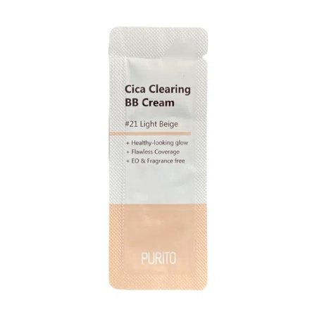 PURITO CICA CLEARING BB CREAM - BB-КРЕМ ДЛЯ ЧУТЛИВОЇ ШКІРИ З ЕКСТРАКТОМ ЦЕНТЕЛЛИ(№21) , пробник