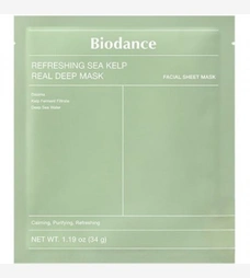 Гидрогелевая успокаивающая маска для лица Biodance Refreshing Sea Kelp Real Deep Mask, 34 г