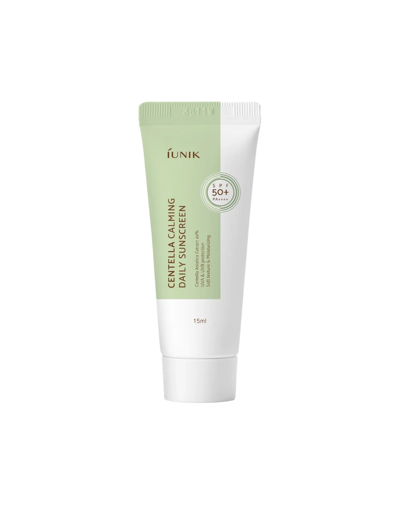 IUNIK Centella Calming Daily Suncreen, SPF 50+ PA++++ - Сонцезахисний крем з екстрактом центелли, 15 мл.