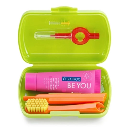 Дорожній набір гігієнічний (зелений) - Curaprox be you travel set, green