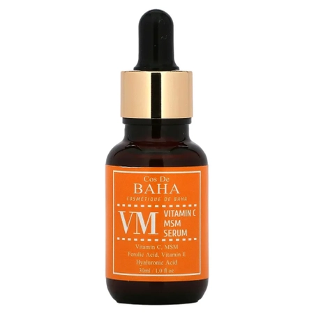 COS DE BAHA VITAMIN C MSM SERUM - СИРОВАТКА ДЛЯ ОБЛИЧЧЯ З ВІТАМІНОМ С, ФЕРУЛОВОЮ КИСЛОТОЮ ТА ВІТАМІНОМ Е, 30 МЛ