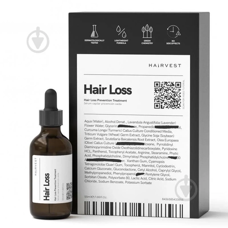 HAIRVEST Hair Loss - Профілактика випадіння волосся, 55 мл.