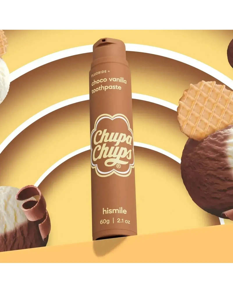 Зубна паста з шоколадно-ванільним смаком Hismile Chupa Chups Choco Vanilla Toothpaste, 60 мл