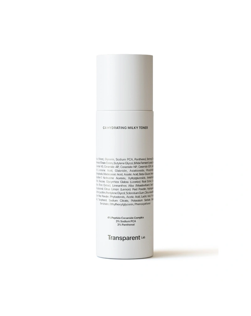 Зволожуючий молочний тонер transparent lab c4 hydrating milk toner, 130 мл