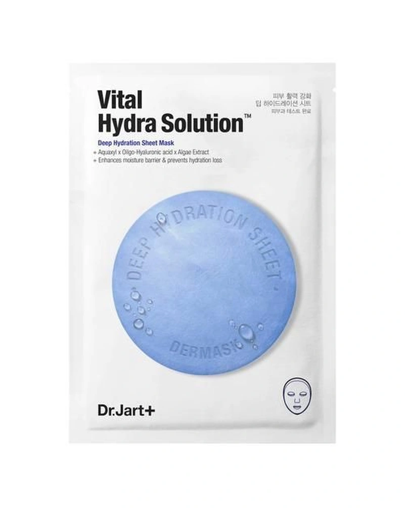 DR.JART+ DERMASK VITAL HYDRA SOLUTION FACE SHEET MASK - ЗВОЛОЖУЮЧА МАСКА З ГІАЛУРОНОВОЮ КИСЛОТОЮ, 25Г