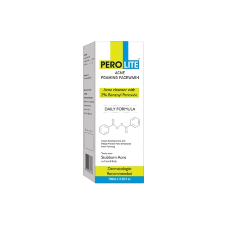 PEROLITE Benzoyl Peroxide 2% Acne Foaming Face Wash - Пінка для вмивання  з бензоїл пероксидом 2%,100 мл.