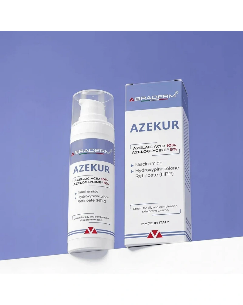 Крем для комплексного контроля акне и поддержки ремиссии braderm azekur cream, 30 мл