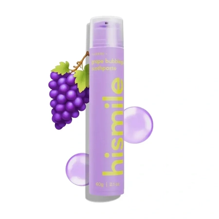 Зубная паста со вкусом виноградной жвачки Hismile Grape Bubblegum Toothpaste, 60 г