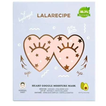 УВЛАЖНЯЮЩАЯ ГИДРОГЕЛЕВАЯ МАСКА ДЛЯ КОЖИ ВОКРУГ ГЛАЗ LALARECIPE HEART GOGGLE MOISTURE MASK