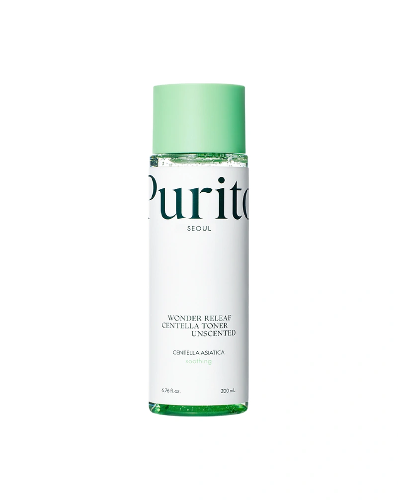 PURITO SEOUL WONDER RELEAF CENTELLA TONER UNSCENTED- ЗАСПОКІЙЛИВИЙ ТОНЕР З ЦЕНТЕЛЛОЮ БЕЗ ЕФІРНИЙ ОЛІЙ, 200 МЛ