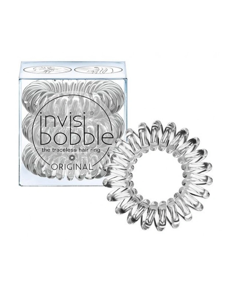 INVISIBOBBLE ORIGINAL CRYSTAL CLEAR - РЕЗИНКА-БРАСЛЕТ ДЛЯ ВОЛОС (ПРОЗРАЧНАЯ), 3 ШТ.