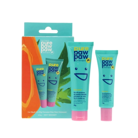 Pure Paw Paw Duo Coconut - Набір відновлюючих бальзамів для губ