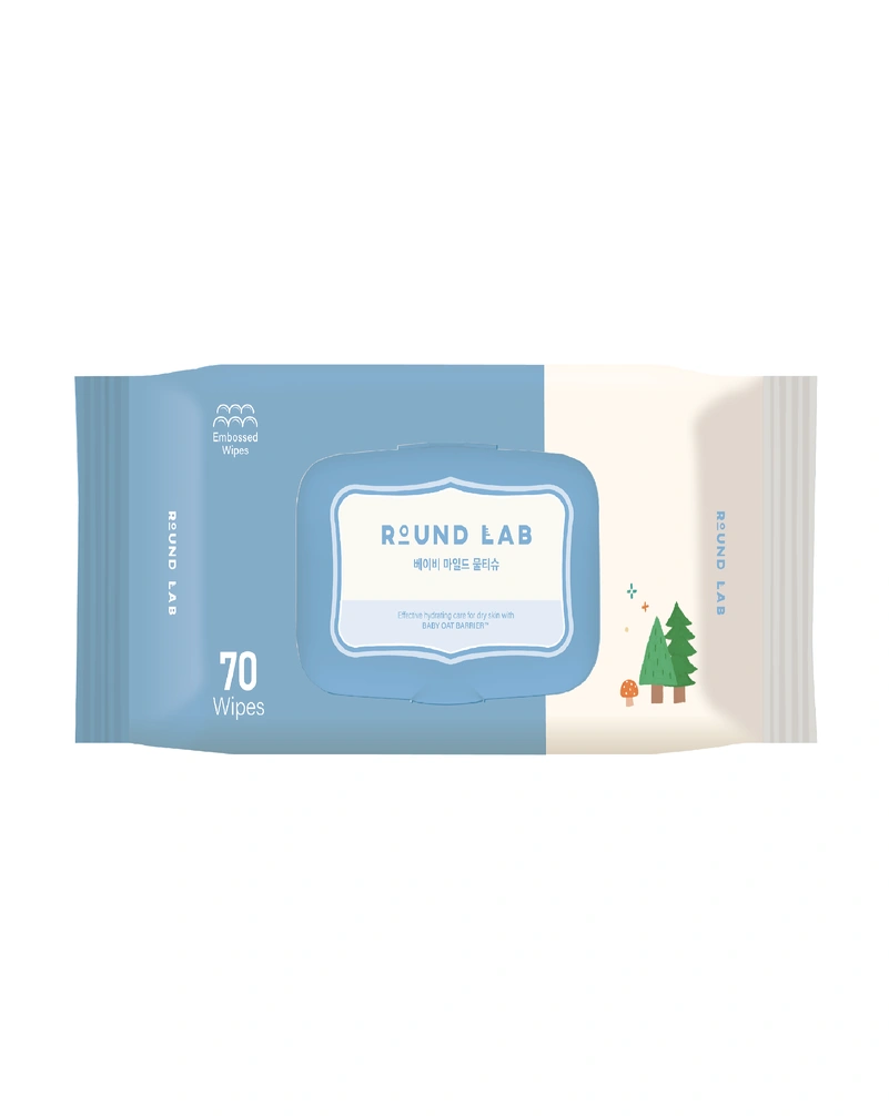 Дитячі очищувальні серветки ROUND LAB Baby Mild Wet Wipes, 70 шт