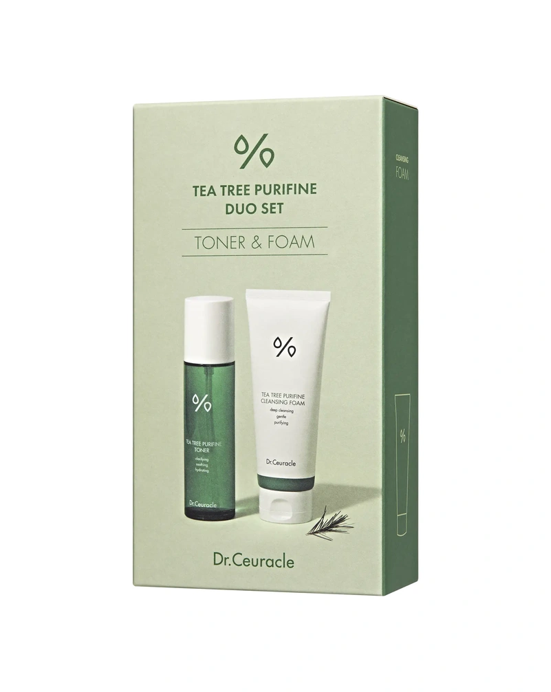 Dr.Ceuracle Tea Tree Purifine Duo Set-Набір засобів з чайним деревом (тонер + пінка для вмивання)