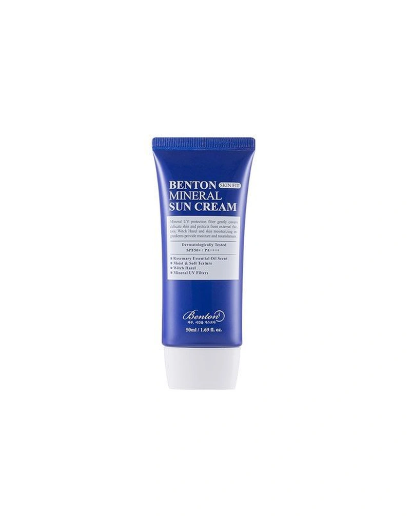 Benton Skin Fit Mineral Sun Cream SPF50/PA++++ - Сонцезахисний крем на мінеральній основі Skin Fit SPF50+/PA++++,50 мл.