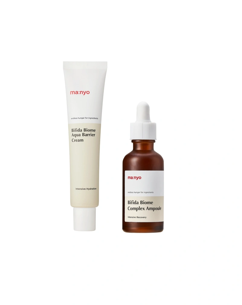 Набір бестселерів для обличчя з біфідобактеріями manyo bifida biome cream&oule set, 80 +30 мл