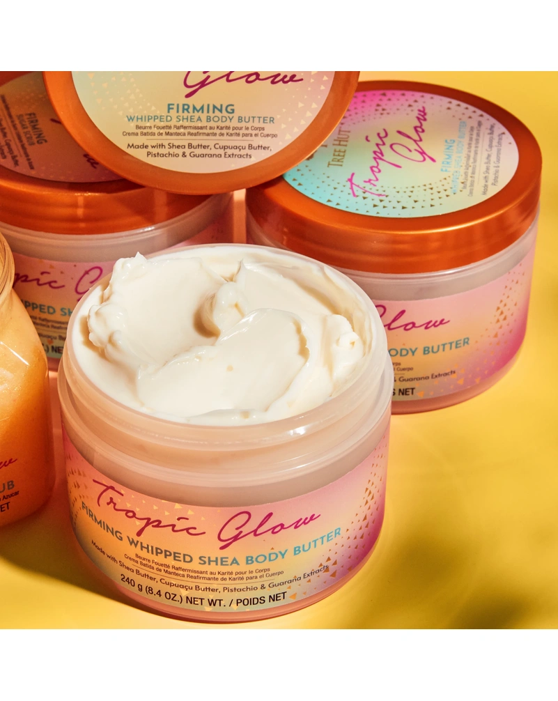 TREE HUT TROPIC GLOW WHIPPED BODY BUTTER - Зволожуючий баттер для тіла з легким літнім ароматом, 240г