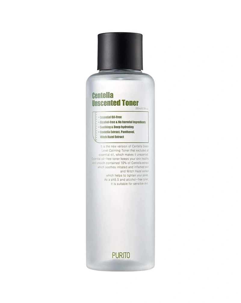 PURITO CENTELLA UNSCENTED TONER - ТОНЕР З ЦЕНТЕЛЛОЮ ДЛЯ ГІПЕРЧУТЛИВОЇ ШКІРИ, 200 МЛ.