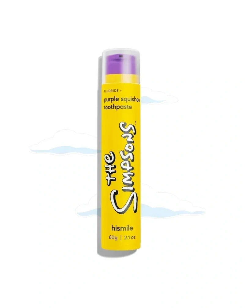 Зубная паста для мягкого отбеливания hismile the simpsons purple squishee toothpaste, 60 г