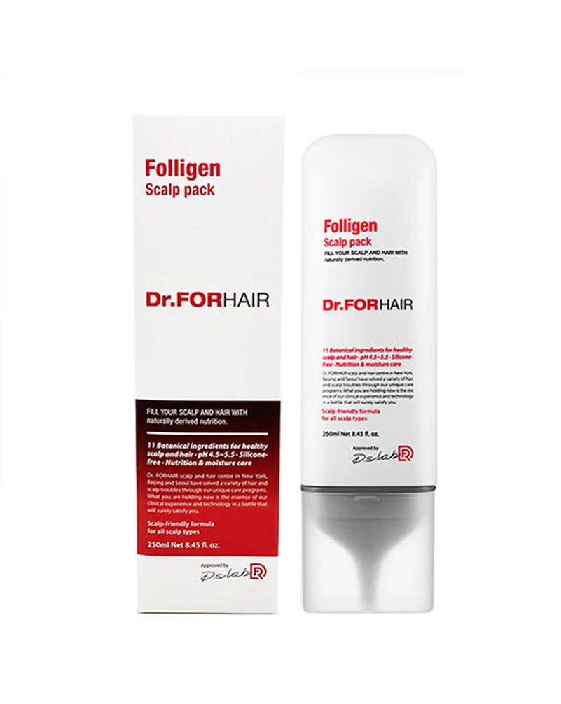 Оздоровительная маска для кожи головы dr.forhair folligen scalp pack, 250 мл