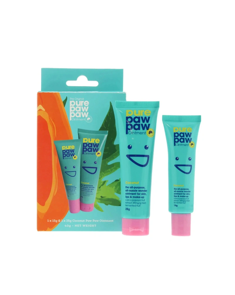 Pure Paw Paw Duo Coconut - Набір відновлюючих бальзамів для губ