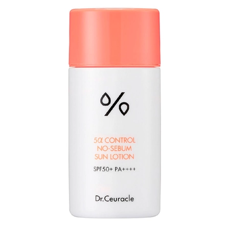 DR. CEURACLE 5Α CONTROL NO SEBUM SUN LOTION SPF 50+ - СОНЦЕЗАХИСНИЙ КРЕМ, 50МЛ