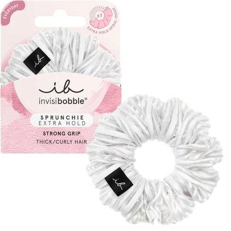 INVISIBOBBLE SPRUNCHIE Extra Hold Pure White - Резинка-браслет для волосся