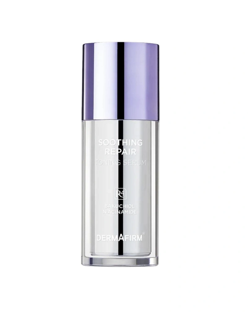 Тонізуюча та оновлююча сироватка з бакучіолом dermafirm soothing repair toning serum r4 , 30 мл