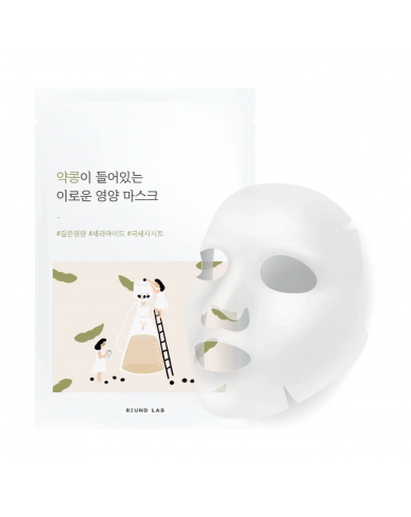 ROUND LAB SOYBEAN NOURISHING MASK SHEET - ПОЖИВНА ТКАНИННА МАСКА З ЕКСТРАКТОМ ЧОРНИХ СОЄВИХ БОБІВ