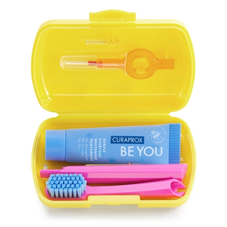 CURAPROX TRAVEL SET "BE YOU",YELLOW - ДОРОЖНІЙ НАБІР  (ЖОВТИЙ)