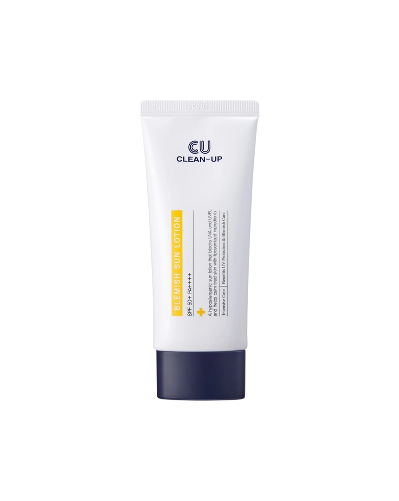 Легкий сонцезахисний лосьон для обличчя cuskin clean up blemish sun lotion spf 50, 60 мл