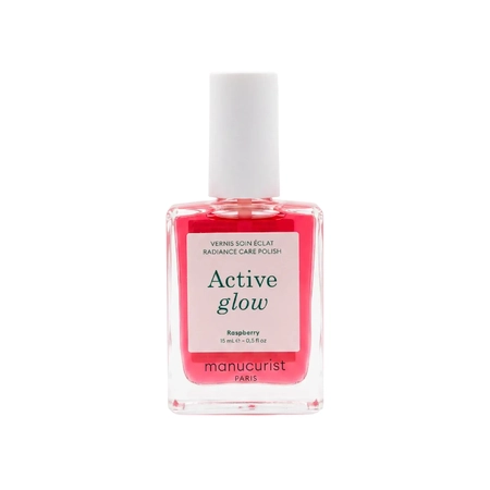 Лак для нігтів з персиково-рожевим глянцевим ефектом Manucurist Active Glow Raspberry, 15 мл