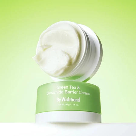 Восстанавливающий крем с зеленым чаем и церамидами By Wishtrend Green Tea & Ceramide Barrier Cream, 50 мл