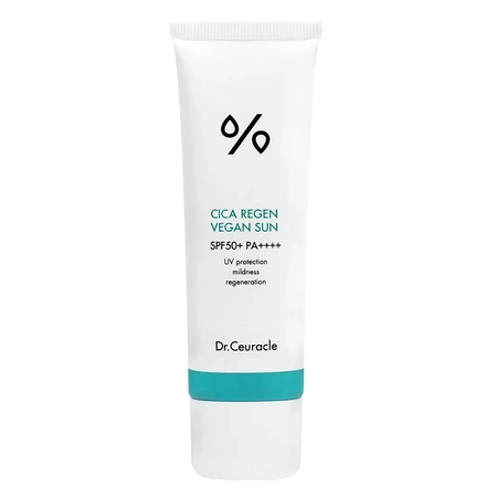 Сонцезахисний веганський крем з центелою азіатською Dr.Ceuracle Cica Regen Vegan Sun Spf50+ Pa++++ , 50 мл